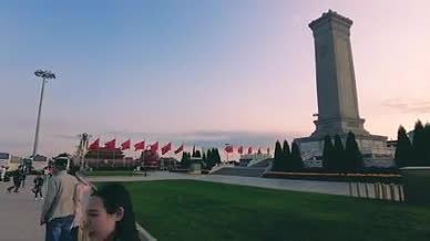 北京人民纪念碑实拍延时素材视频的预览图